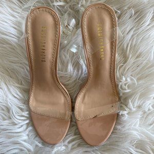 Nude/Clear Heel